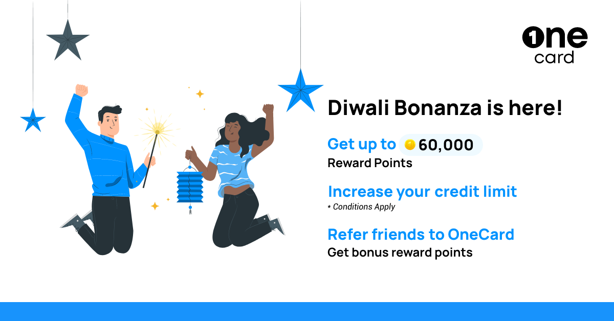 OneCard Diwali Jackpot Offer Get Upto 10000 Points Equals to 1000 Rs or Trip To Madives (Spin And Win)