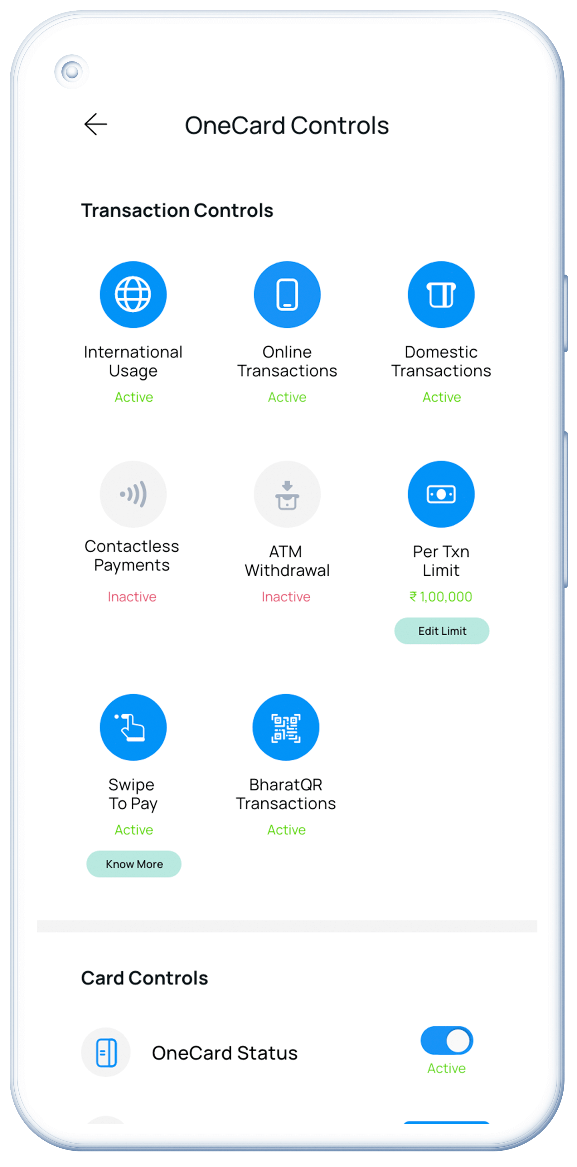 OneCard Controls